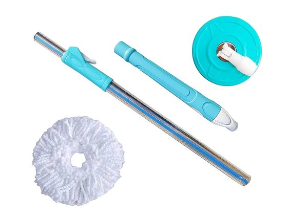 360 Degree Rotating Spin Mop – Original Replacement Parts For Home, Kitchen & Bathroom Cleaning Spin Mop