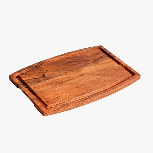 Acacia Parabola Face-grain Cutting Board – 14” X 10” X 2” | Durable & Stylish Butcher Block For Kitchen Prep & Serving