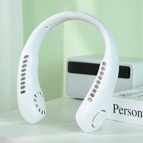 Neck Fan Portable Bladeless Neck Fans Portable Hanging Neck Fan Micro Cooling Strong Fan 360° Bladeless Hanging Neck Fan Rechargeable Usb Mini Neck Fan For Kitchen Outdoor Travel For Summer Sports