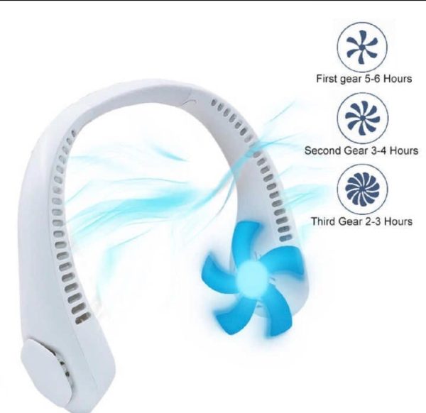 Neck Fan Portable Bladeless Neck Fans Portable Hanging Neck Fan Micro Cooling Strong Fan 360° Bladeless Hanging Neck Fan Rechargeable Usb Mini Neck Fan For Kitchen Outdoor Travel For Summer Sports