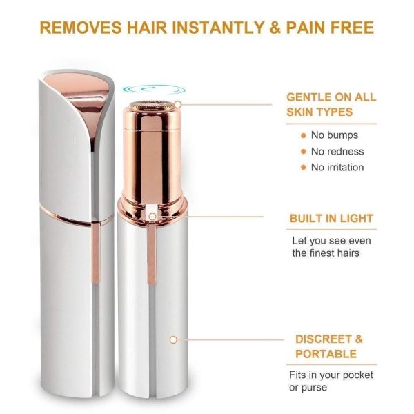 Rechargeable Facial Hair Remover Hair Trimmer For Eye Chin Cheeks Upper Lip For Girls & Women